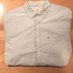 Men’s Lacoste teal casual dress shirt